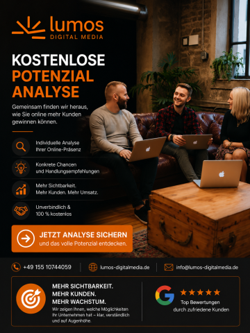 Potenzial Analyse kostenlos - LUMOS Digital Media