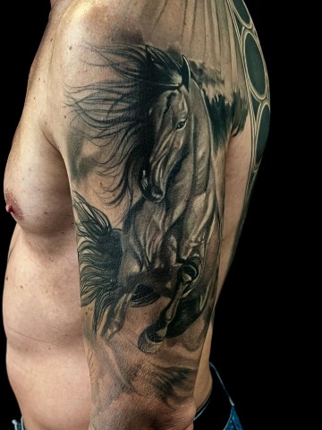 Da Flava Tattoos Stuttgart Pferde Tattoo
